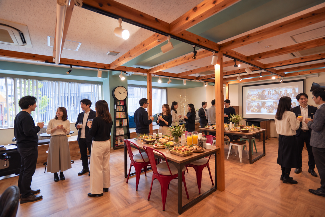 浜松町で忘年会・新年会！持ち込みOKの貸切スペースで会社の懇親会｜浜松町大門