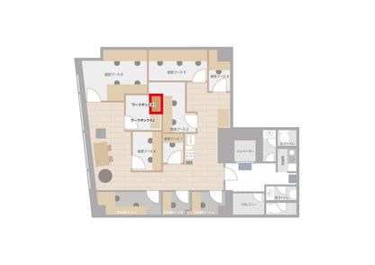 3F Private booth ① (soundproof, capacity 1 person) [Weekdays 10:00-19:00]