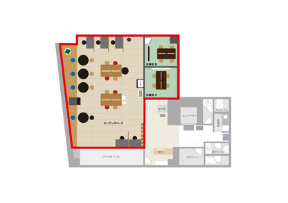 3F Conference Room A (up to 6 people) [Weekdays 10:00-19:00]