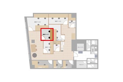 【学生限定価格 ※要学生証】【1Day限定】4F 半個室ブース 7（1～2名様利用）【平日10:00～19:00】